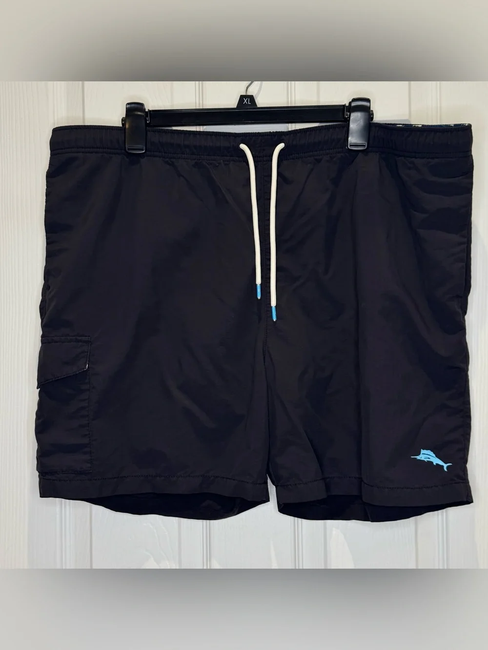 Tommy Bahama Men's XL Swim Trunks Black Blue Beach Tropical Vacation
